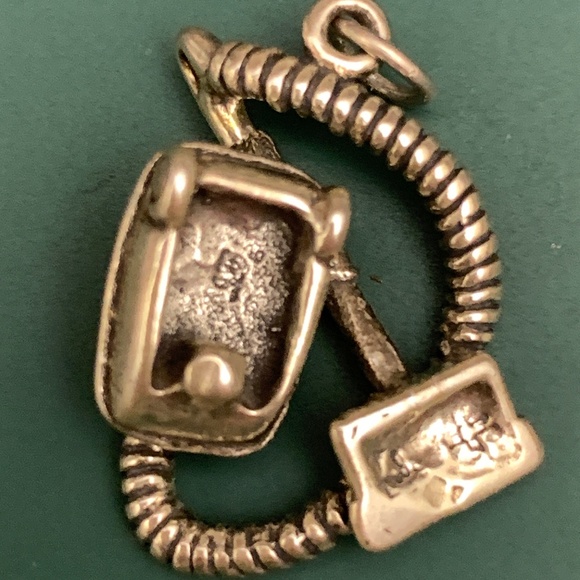 .925 Vacuum Sterling Silver Jewelry Charm #house #vintage - Picture 2 of 3